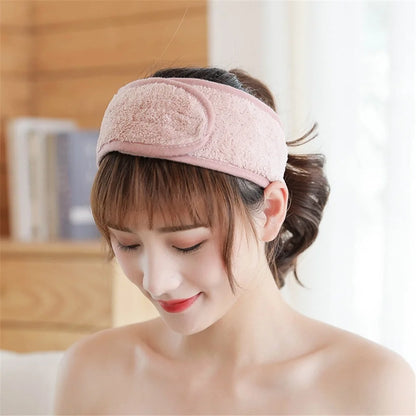 Vanilla Women Adjustable SPA Facial Headband Bath Makeup Hair