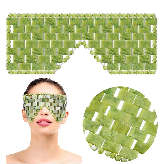 Vanilla 1Pc Cooling Jade Eye Mask Massager Natural