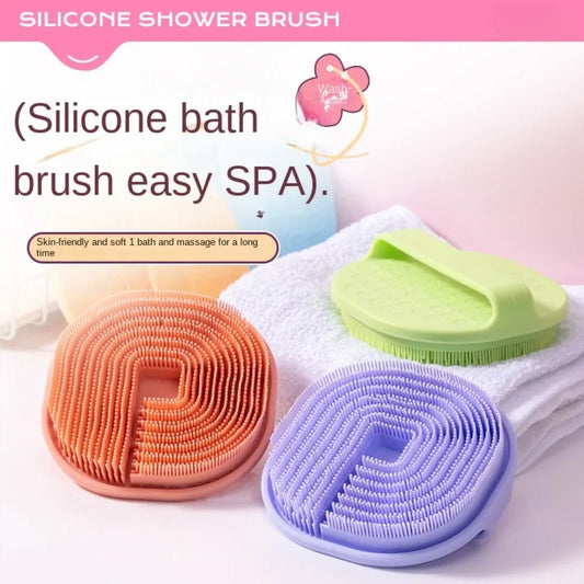 Vanilla Soft Silicone Body Scrubber Shampoo Brush