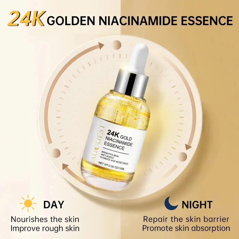 Vanilla Niacinamide Serum Hyaluronic Acid for Face 24K Gold Serum