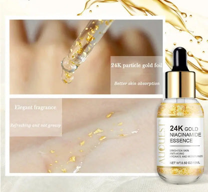 Vanilla Niacinamide Serum Hyaluronic Acid for Face 24K Gold Serum